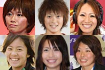 川澄奈穂美、上尾野辺めぐみ、丸山桂里奈、岩渕真奈、鮫島彩、熊谷紗希