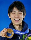 金メダルの羽生結弦