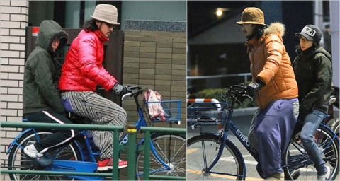 松岡茉優･加治将樹 自転車２人乗り