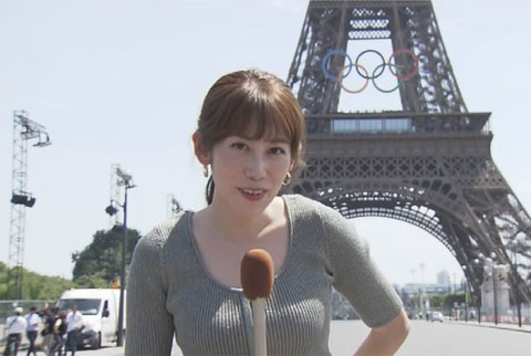中川安奈アナ パリ中継
