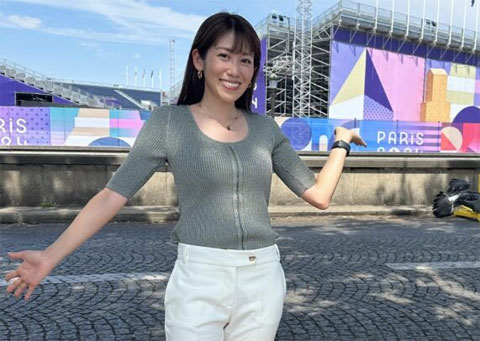 中川安奈アナ パリ中継