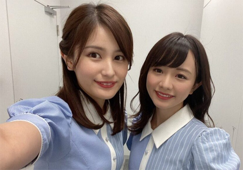 池谷＆森アナの自撮り