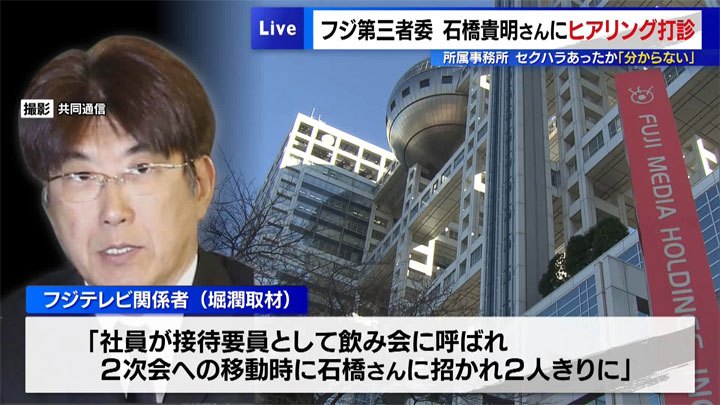 石橋貴明 飲み会に女性アナ要請