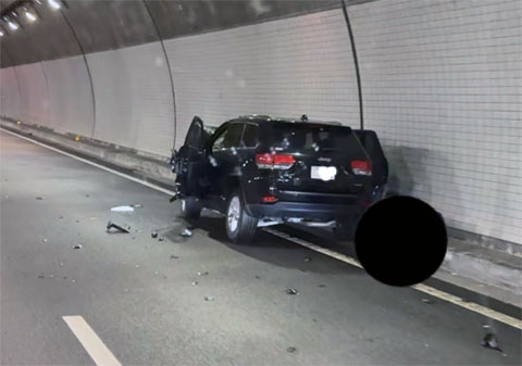 広末ジープは大破 事故直後
