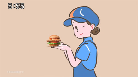 モスバーガーCMアニメ版